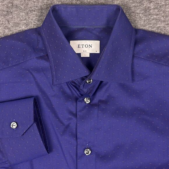 slim fit dress slacks Eton